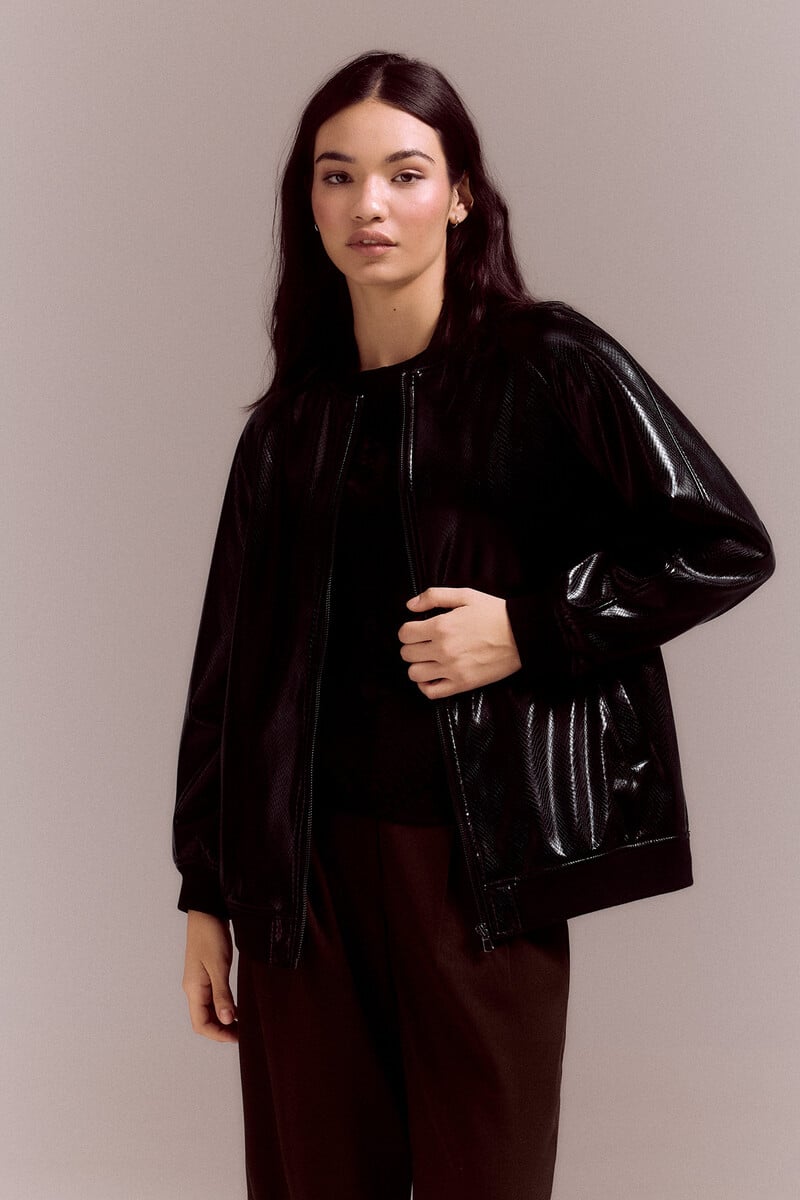 pedro del hierro Bomber efecto piel de serpiente Tienda
