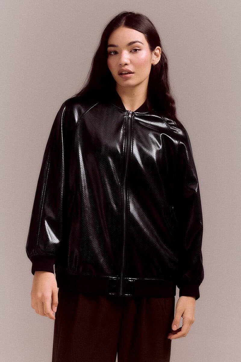 pedro del hierro Bomber efecto piel de serpiente Tienda