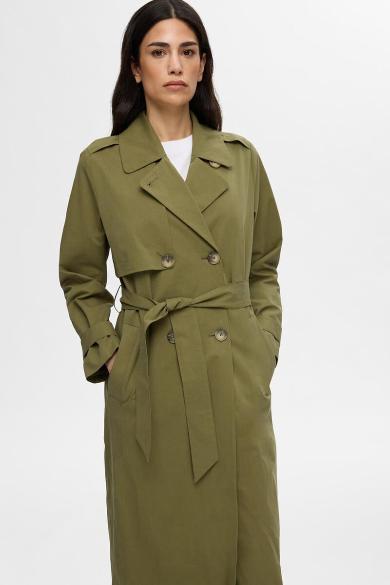 pedro del hierro Gabardina larga confeccionada con algodón orgánico Tienda