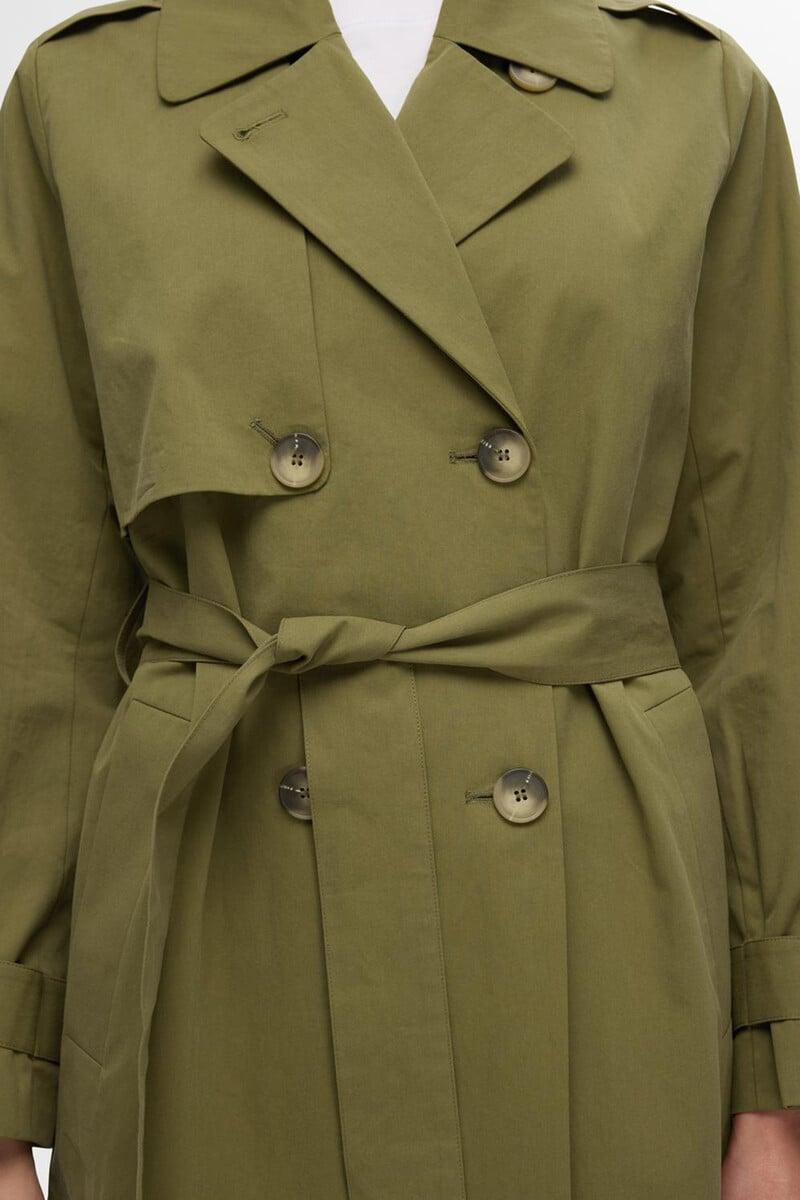 pedro del hierro Gabardina larga confeccionada con algodón orgánico Tienda
