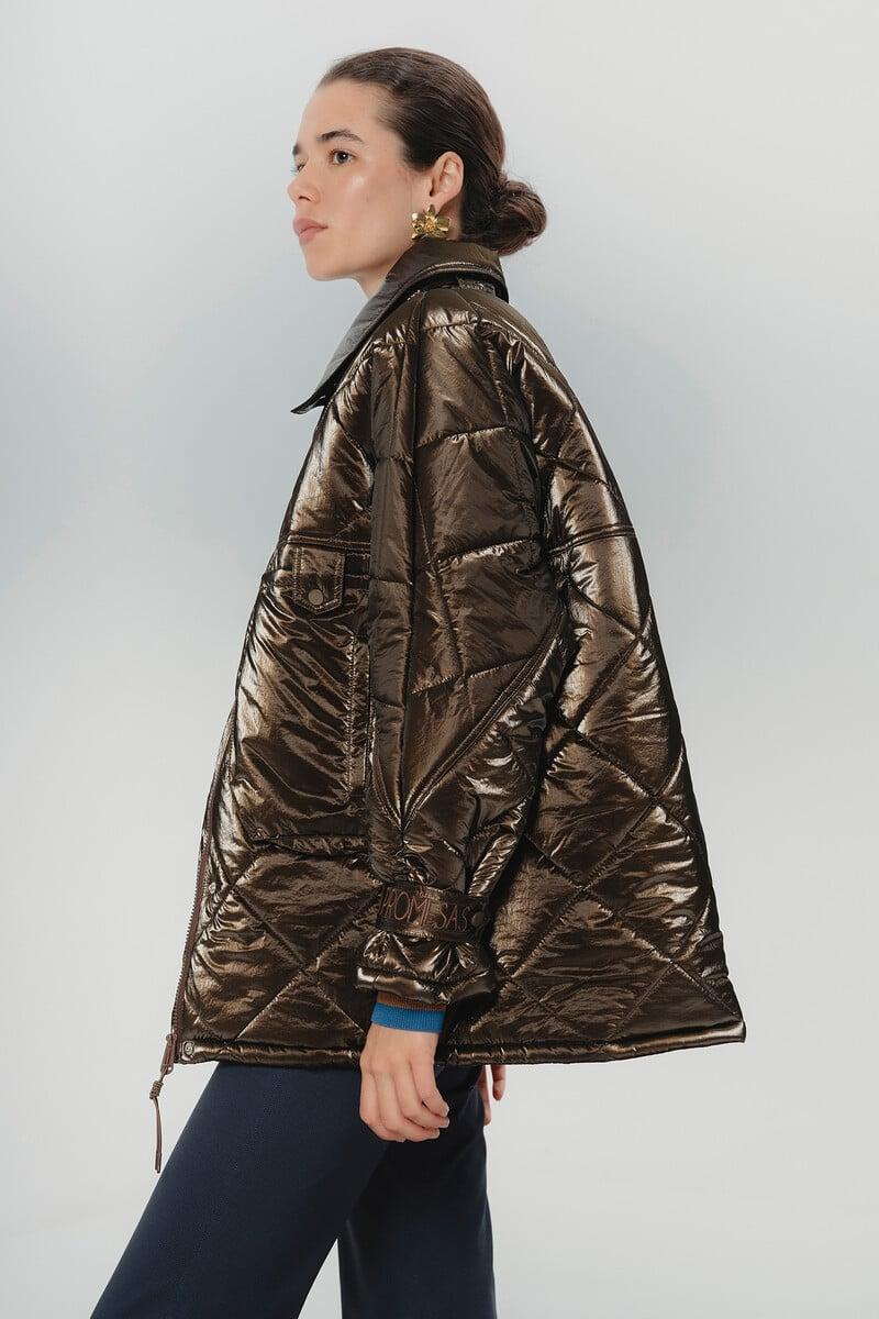 pedro del hierro Chaqueta de mujer acolchada metálica Valeria Liquidación