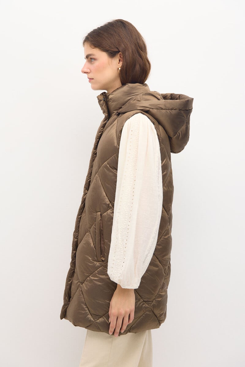 pedro del hierro Dafne. Chaleco acolchado metalizado Mejor oferta