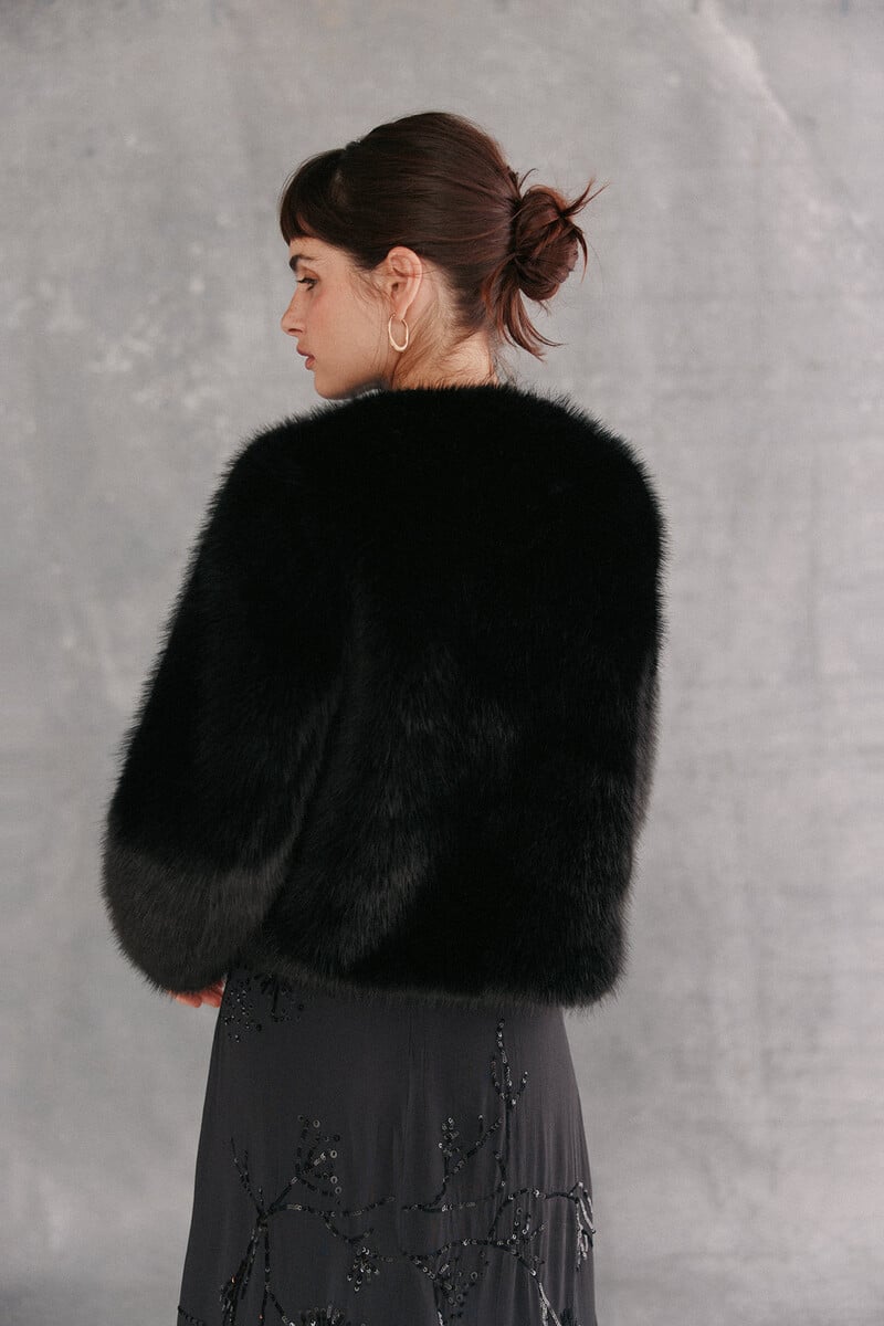 pedro del hierro Anna. Chaqueta corta de pelo sintético Envío gratis