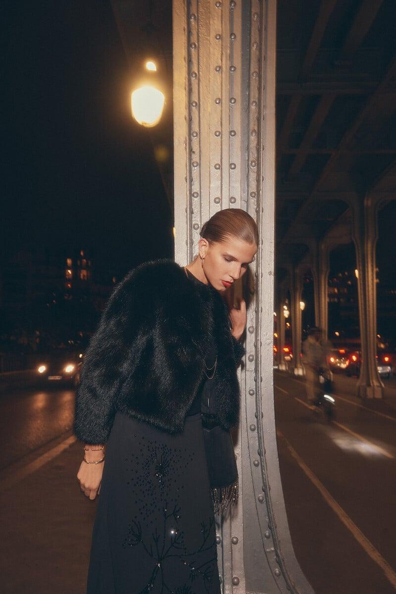pedro del hierro Anna. Chaqueta corta de pelo sintético Envío gratis