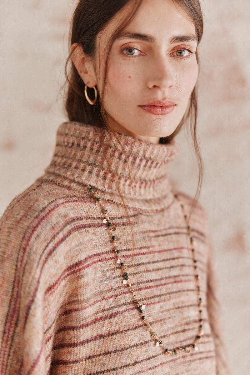 pedro del hierro Teocleta. Poncho de punto Ofertas de temporada
