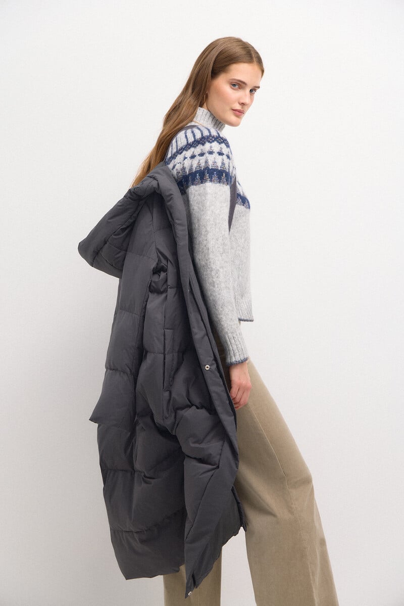 pedro del hierro Donna. Anorak largo acolchado En línea