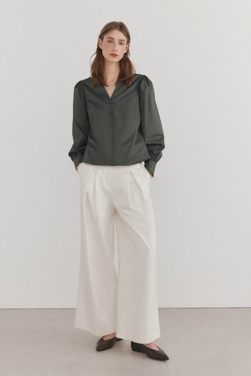 pedro del hierro Camisa manga larga abullonada Rebajas baratas