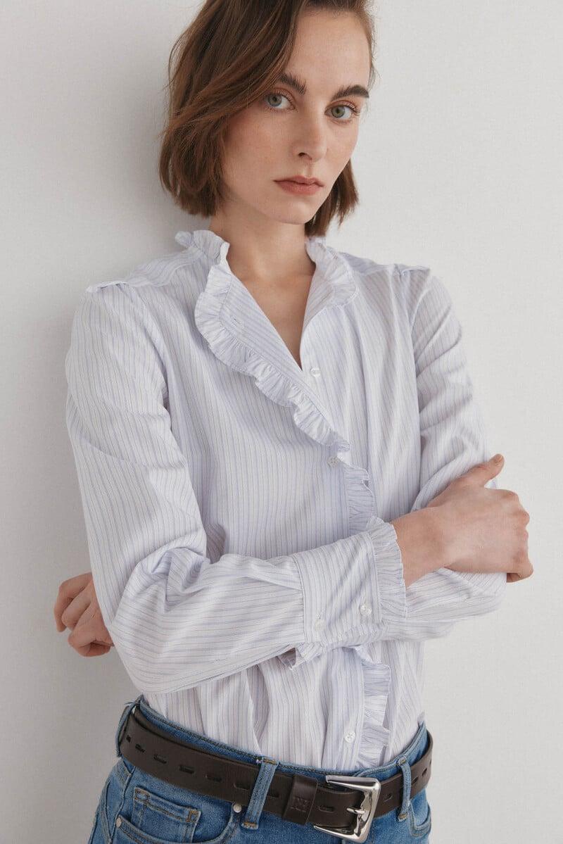 pedro del hierro Camisa romántica con volantes Tienda