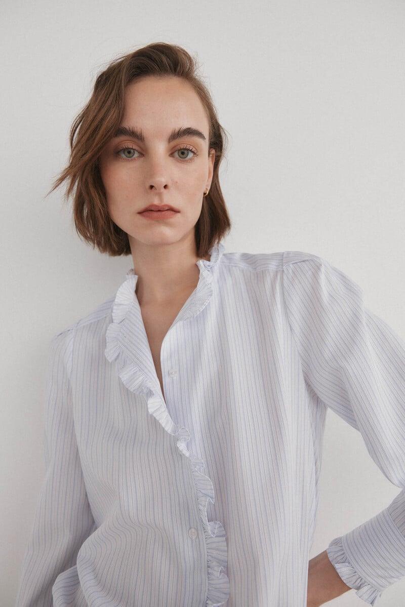 pedro del hierro Camisa romántica con volantes Tienda