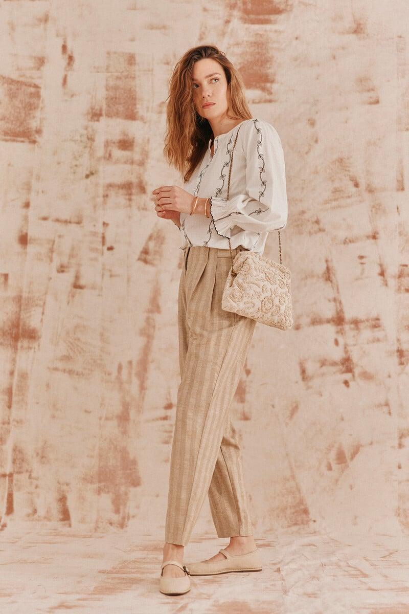 pedro del hierro Carmen. Blusa bordada Envío gratis