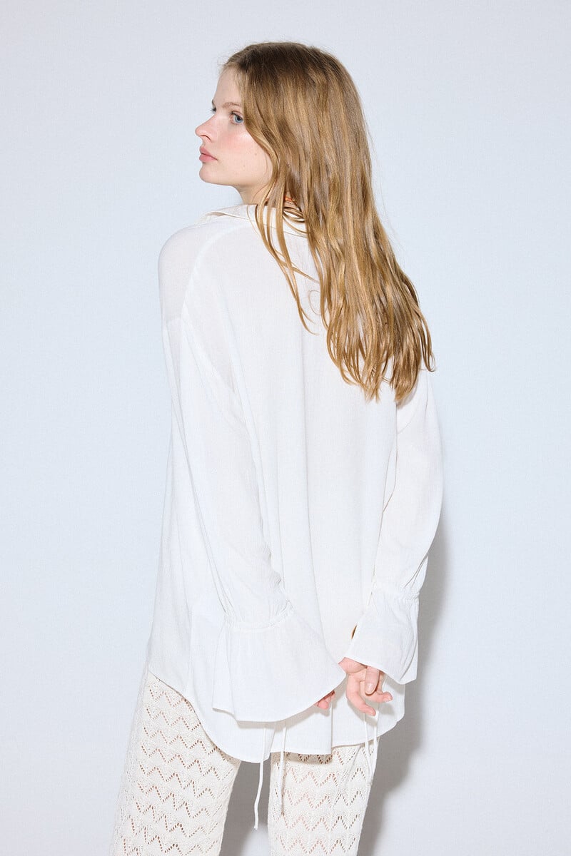 pedro del hierro Camisa blanca fluida Envío gratis