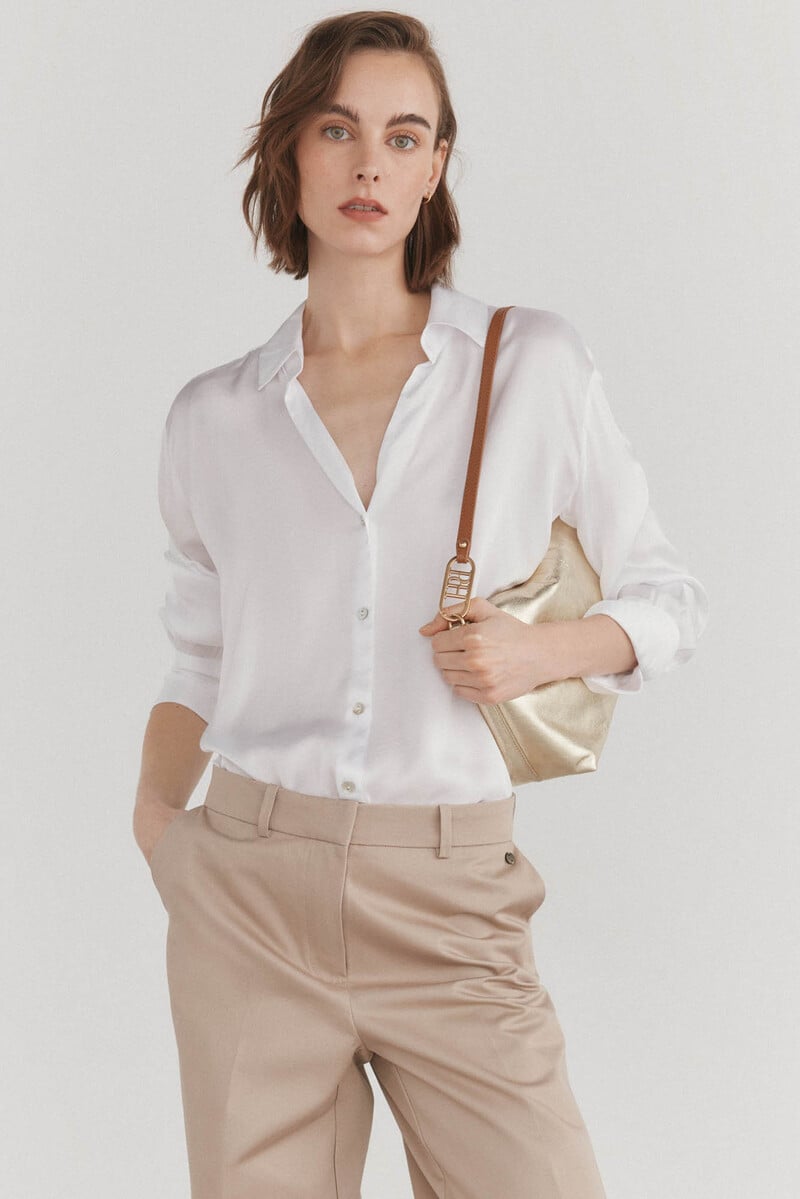 pedro del hierro Blusa satén fluida ÚLTIMAS EDICIONES