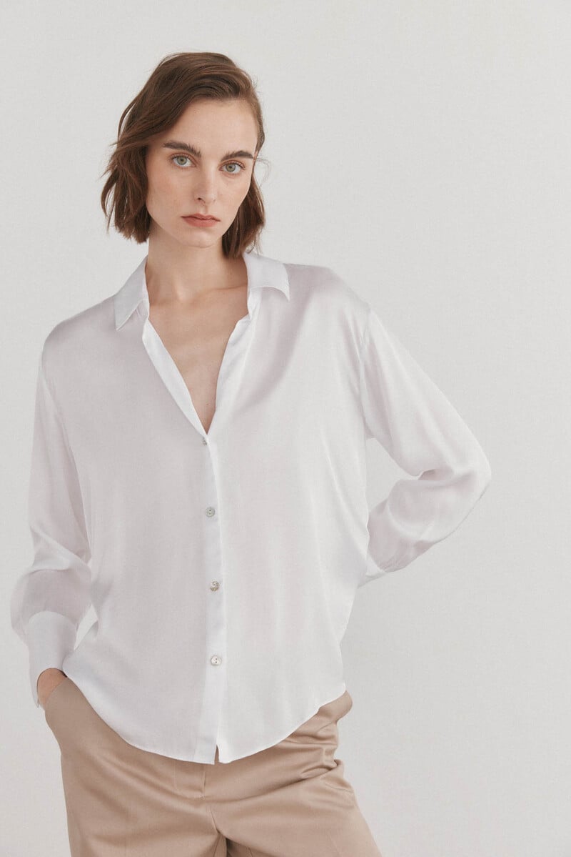 pedro del hierro Blusa satén fluida ÚLTIMAS EDICIONES