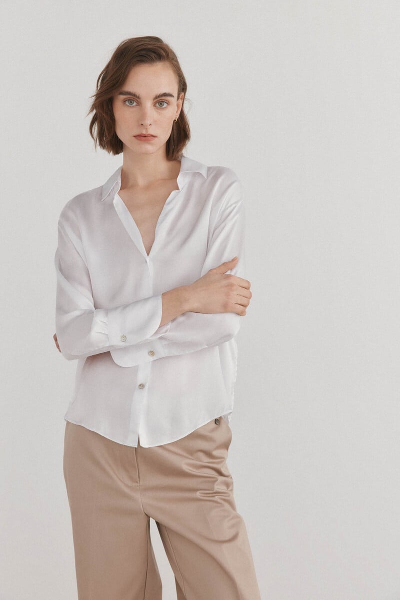 pedro del hierro Blusa satén fluida ÚLTIMAS EDICIONES