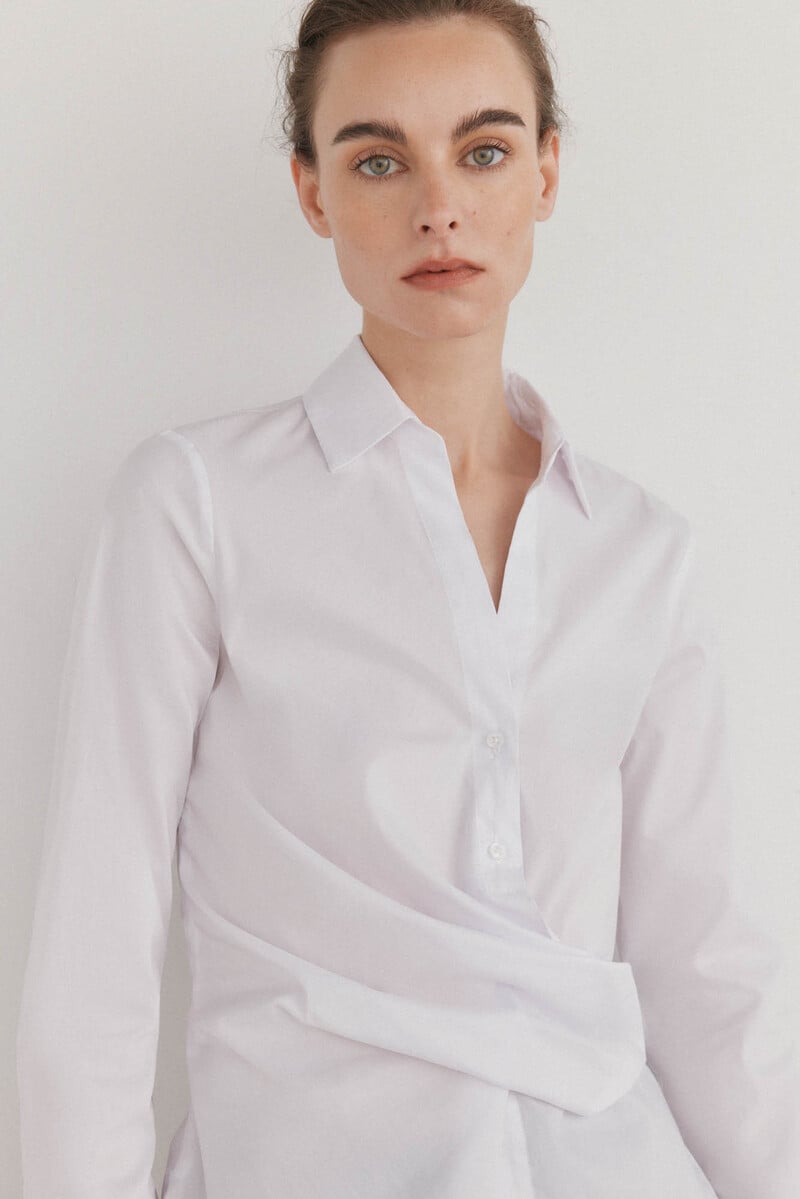 pedro del hierro Camisa de cuello solapa con escote pico Precio de fábrica