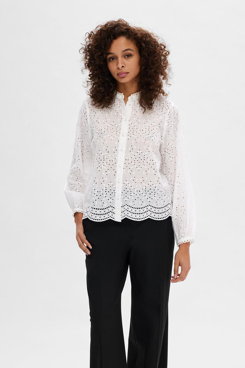 pedro del hierro Camisa de manga larga con bordado confeccionada 100% con algodón orgánico Oferta especial de fábrica