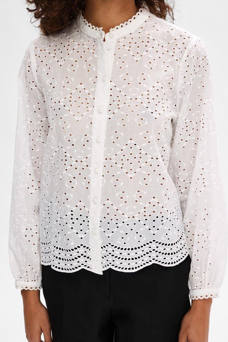 pedro del hierro Camisa de manga larga con bordado confeccionada 100% con algodón orgánico Oferta especial de fábrica