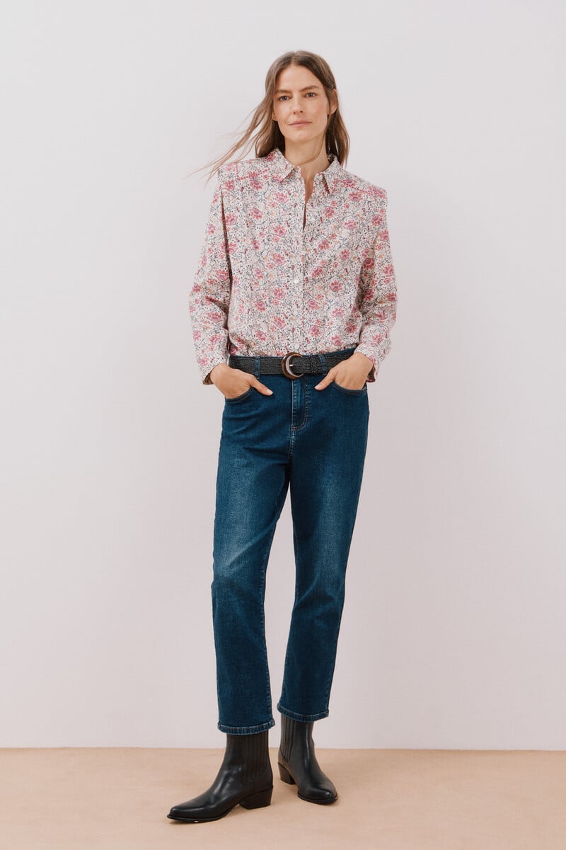pedro del hierro Camisa de algodón detalle bordado Superdescuento