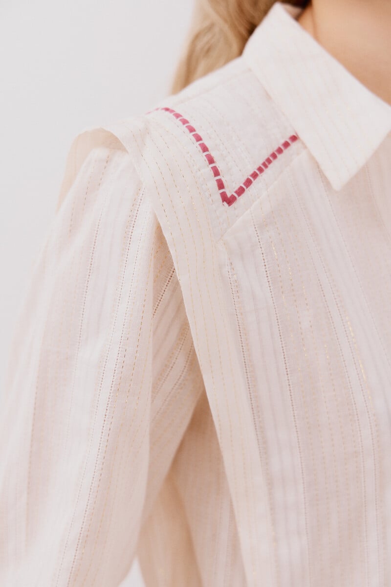 pedro del hierro Camisa de algodón detalle bordado Grandes descuentos