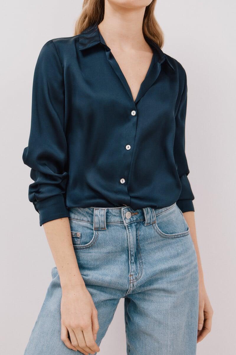 pedro del hierro Camisa satinada Liquidación