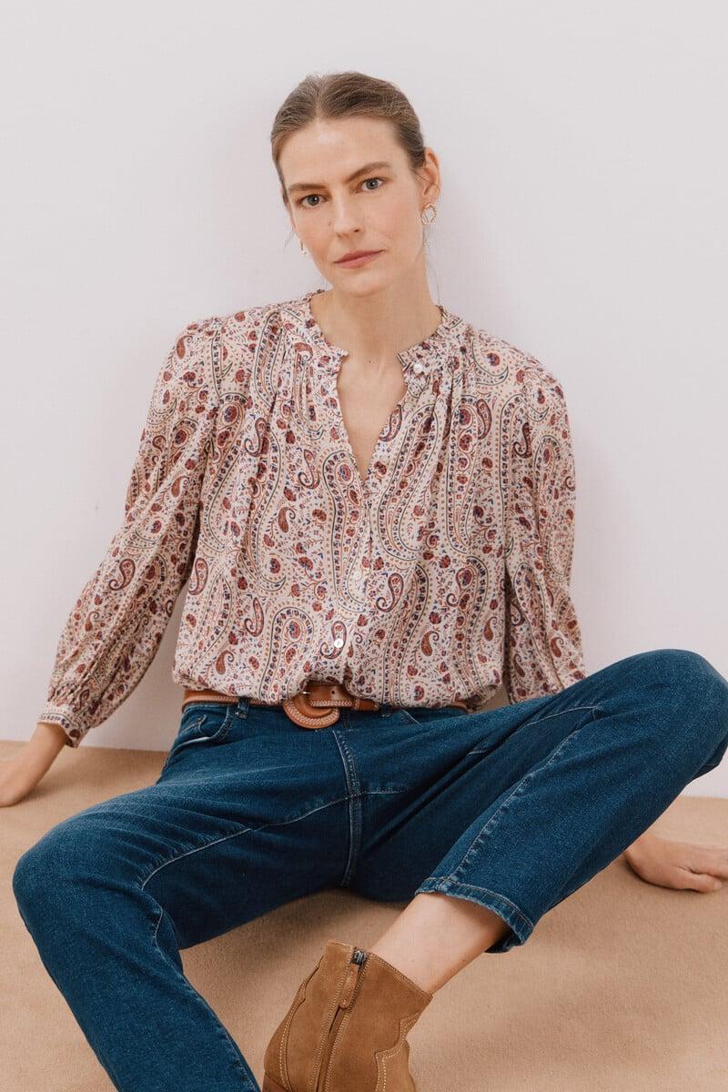 pedro del hierro Blusa estampada Descuentos del mes