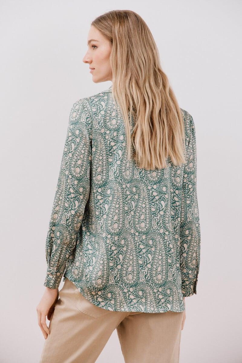 pedro del hierro Camisa satinada Última moda