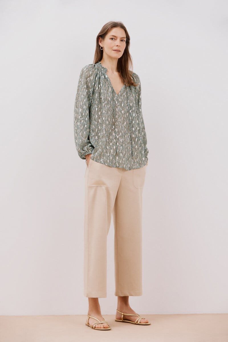 pedro del hierro Blusa detalle nido de abeja Descuento por venta flash
