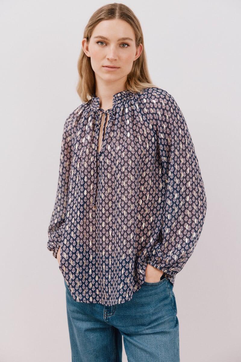 pedro del hierro Blusa detalle nido de abeja Grandes ahorros