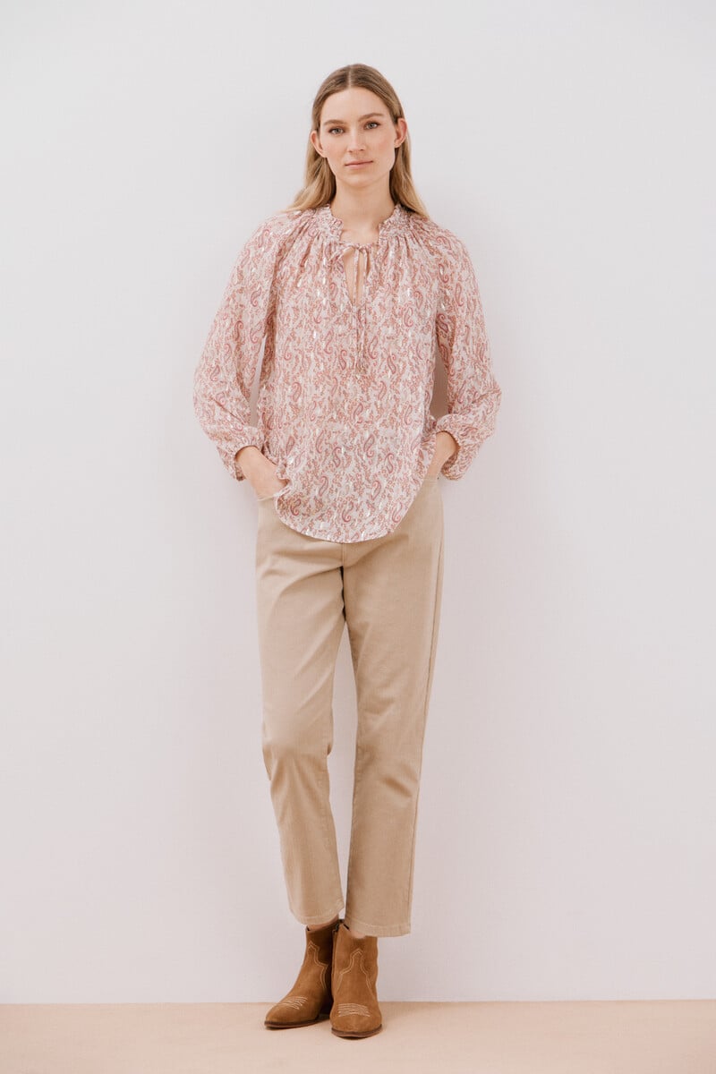 pedro del hierro Blusa detalle nido de abeja Rebajas de fin de temporada