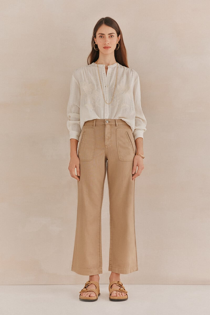 pedro del hierro Galiana. Camisa bordada Devoluciones gratuitas