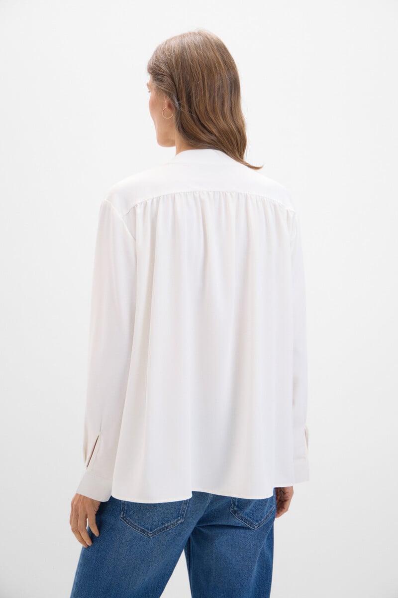 pedro del hierro Blusa fluida blanca 2025