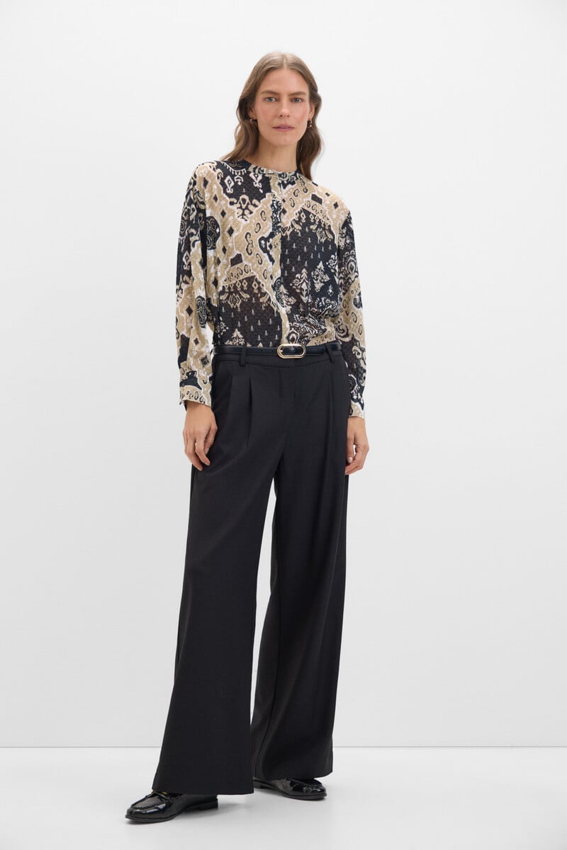 pedro del hierro Blusa estampada tejido textura