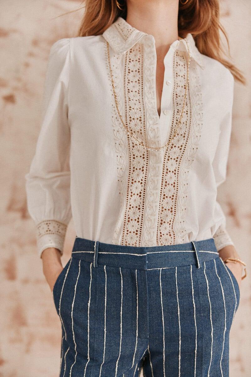 pedro del hierro Candelaria. Camisa bordada En oferta