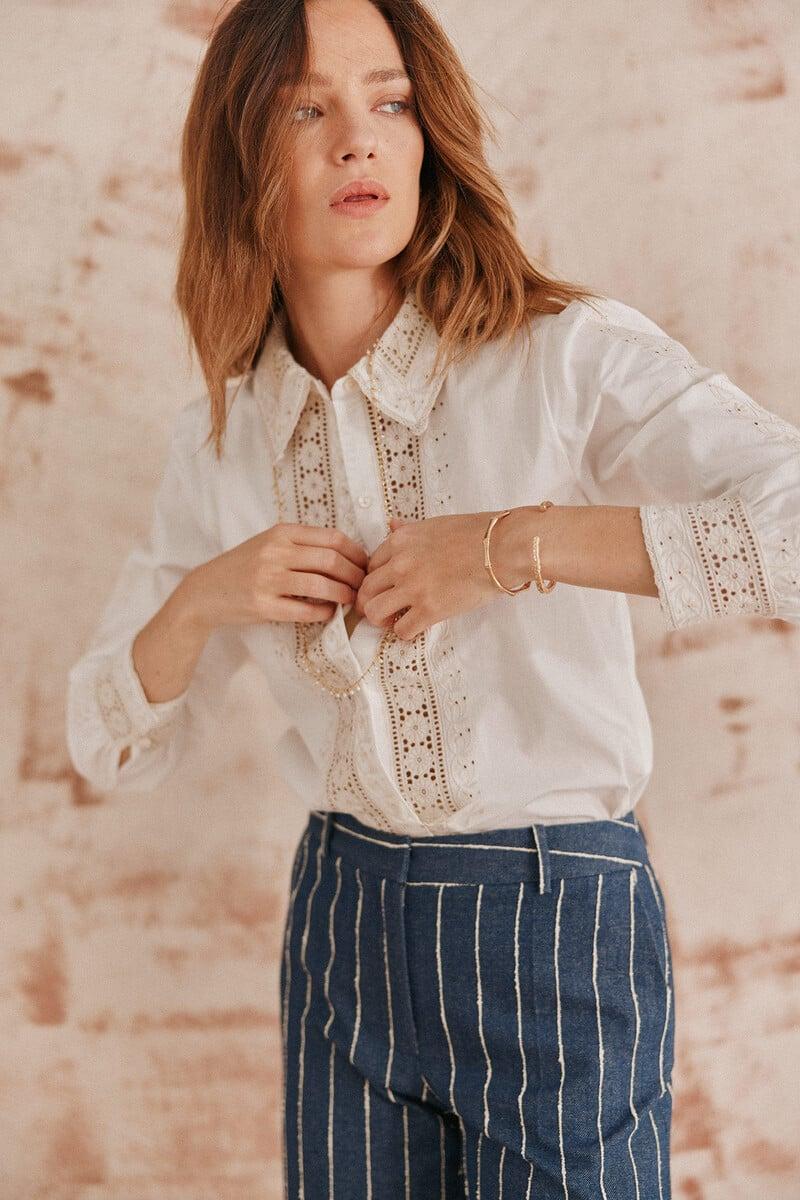 pedro del hierro Candelaria. Camisa bordada En oferta