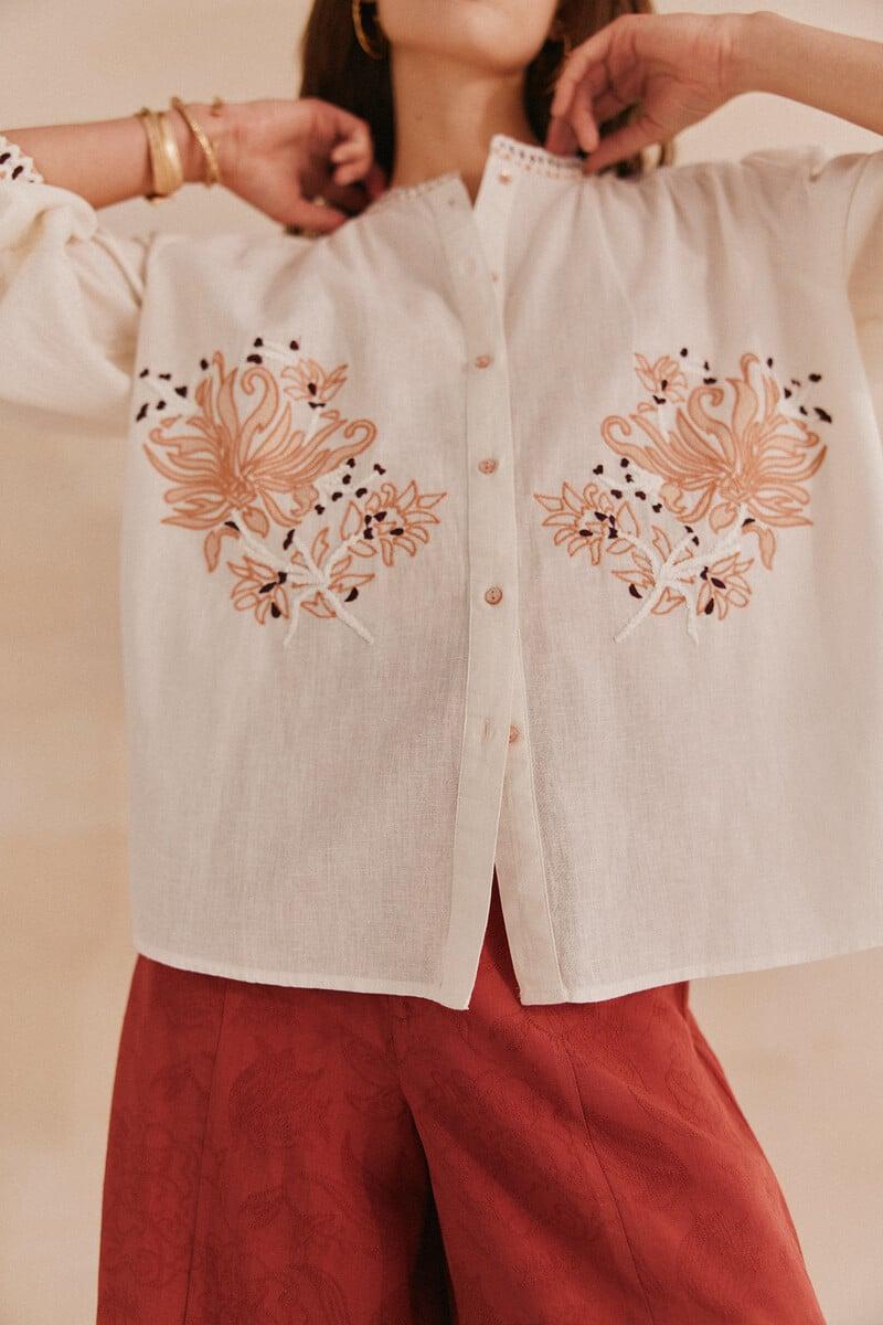 pedro del hierro Alicia. Blusa bordada Gran oferta