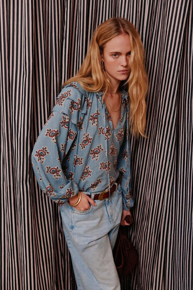 pedro del hierro Camila. Blusa estampada Rebajas de fábrica