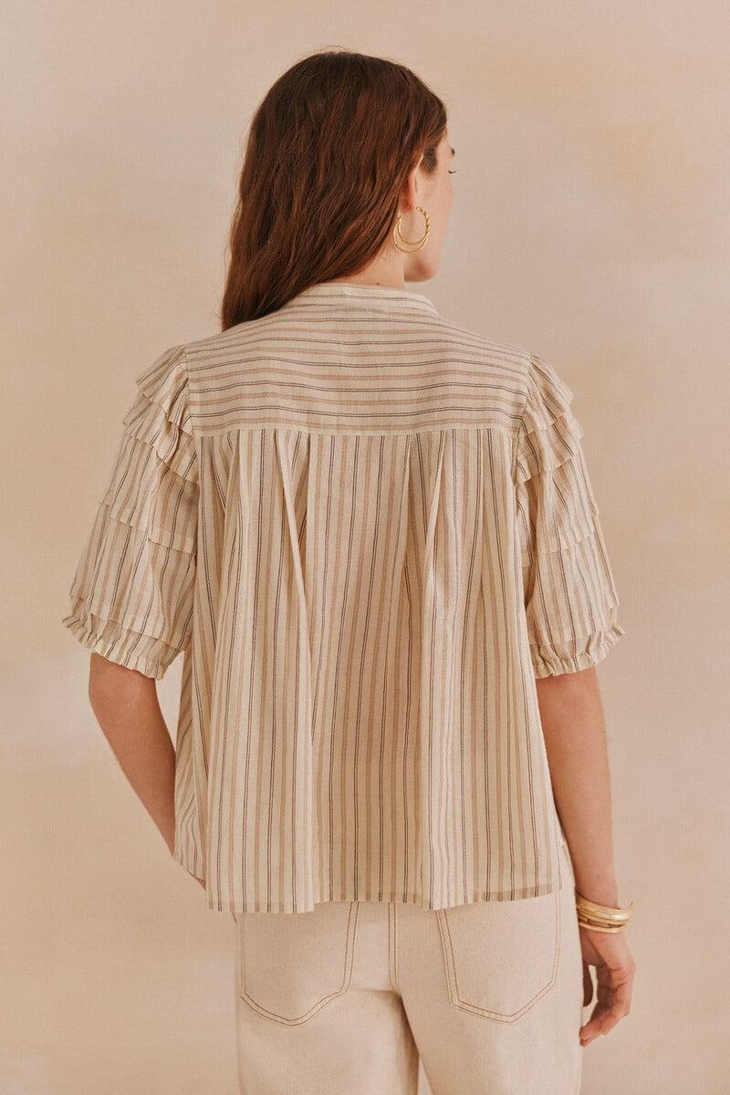 pedro del hierro Georgina. Blusa rayas Ventas relámpago