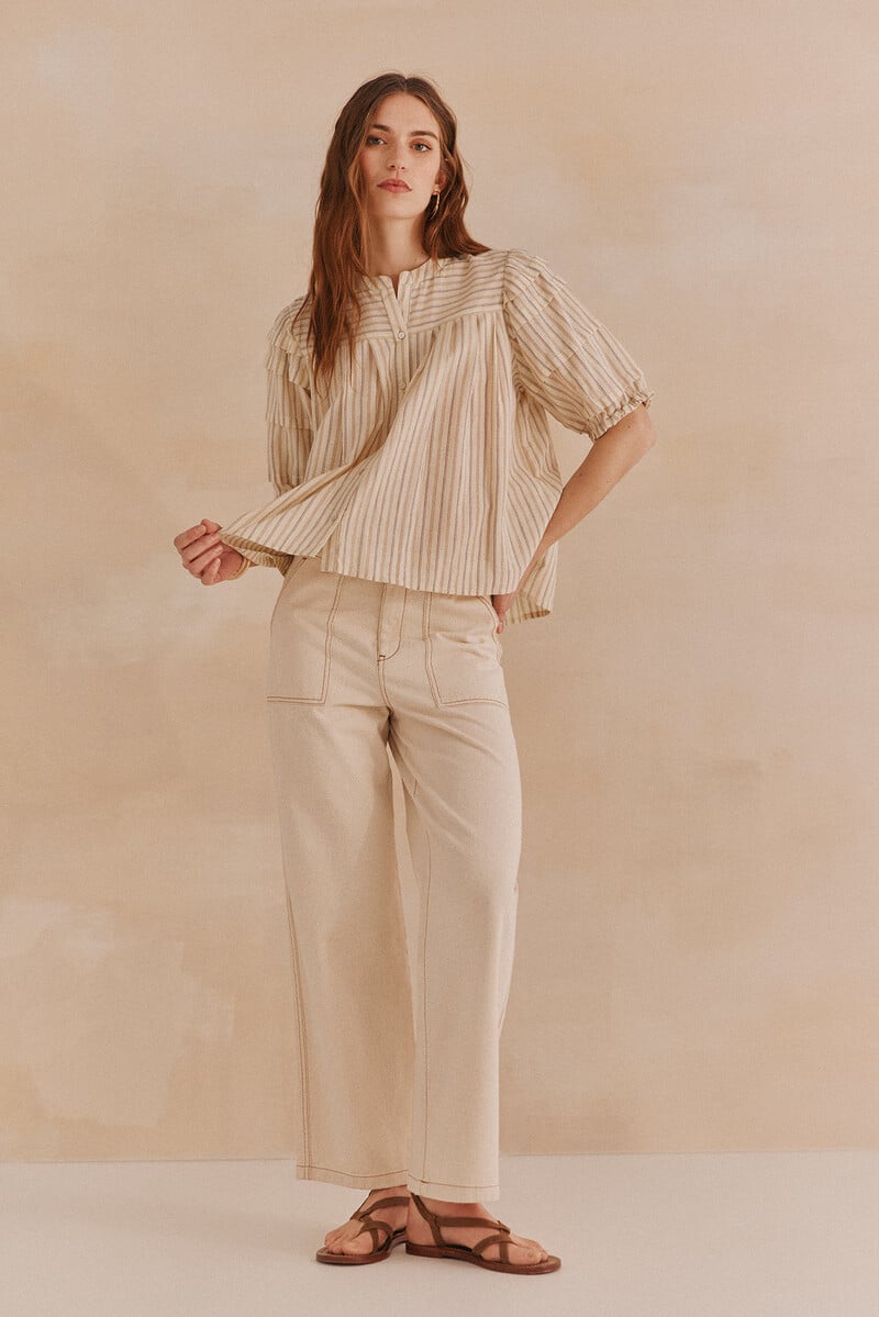 pedro del hierro Georgina. Blusa rayas Ventas relámpago
