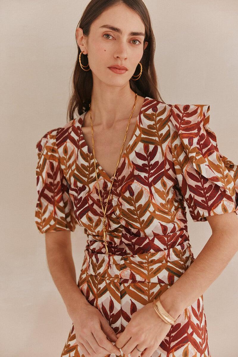 pedro del hierro Carmina. Top estampado Mejor oferta