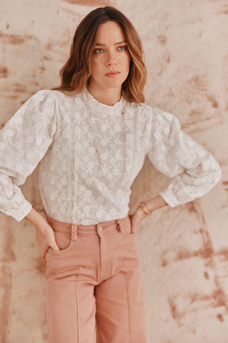 pedro del hierro Caterina. Blusa bordados Oferta especial