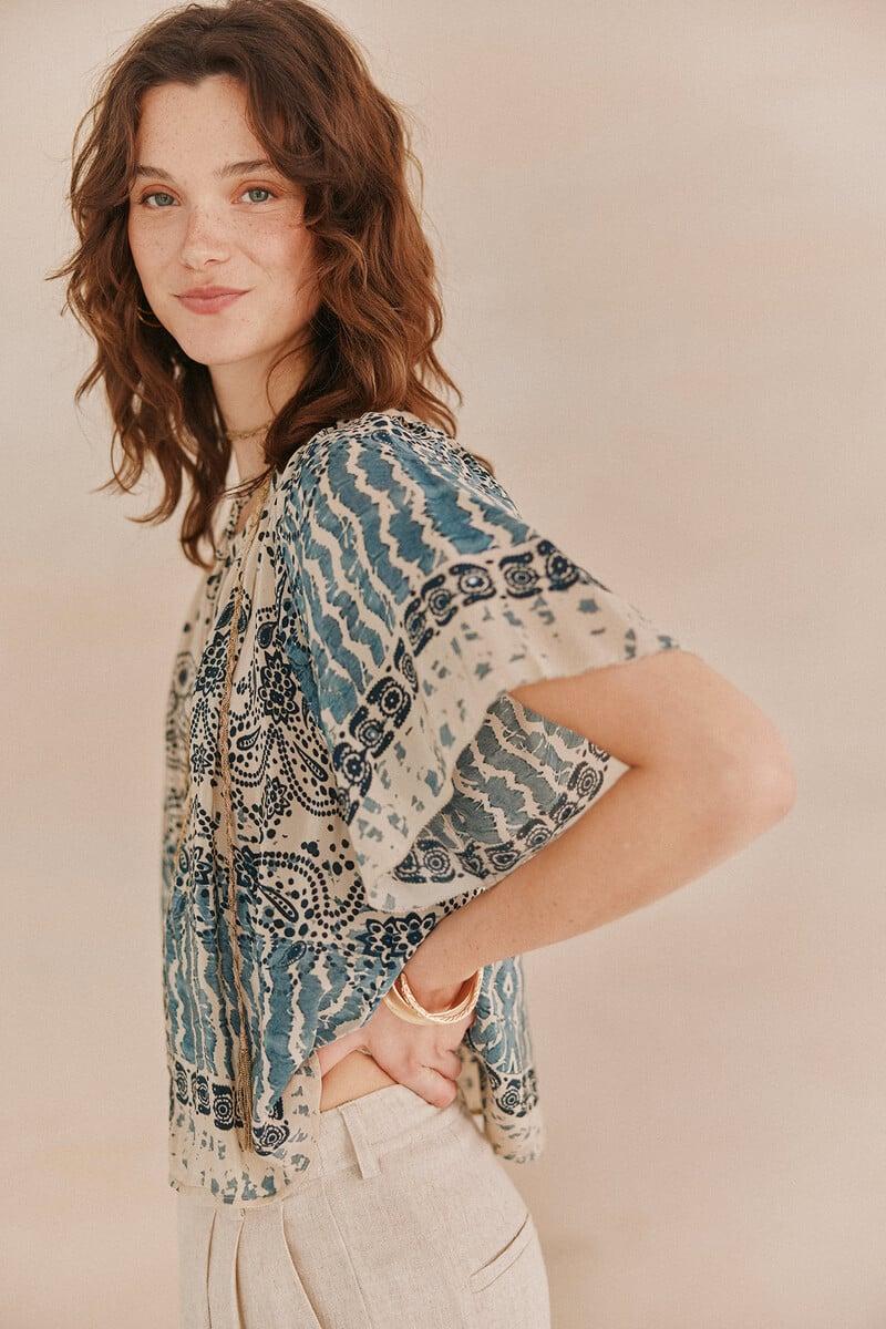 pedro del hierro Casiopea. Top estampado ÚLTIMAS EDICIONES