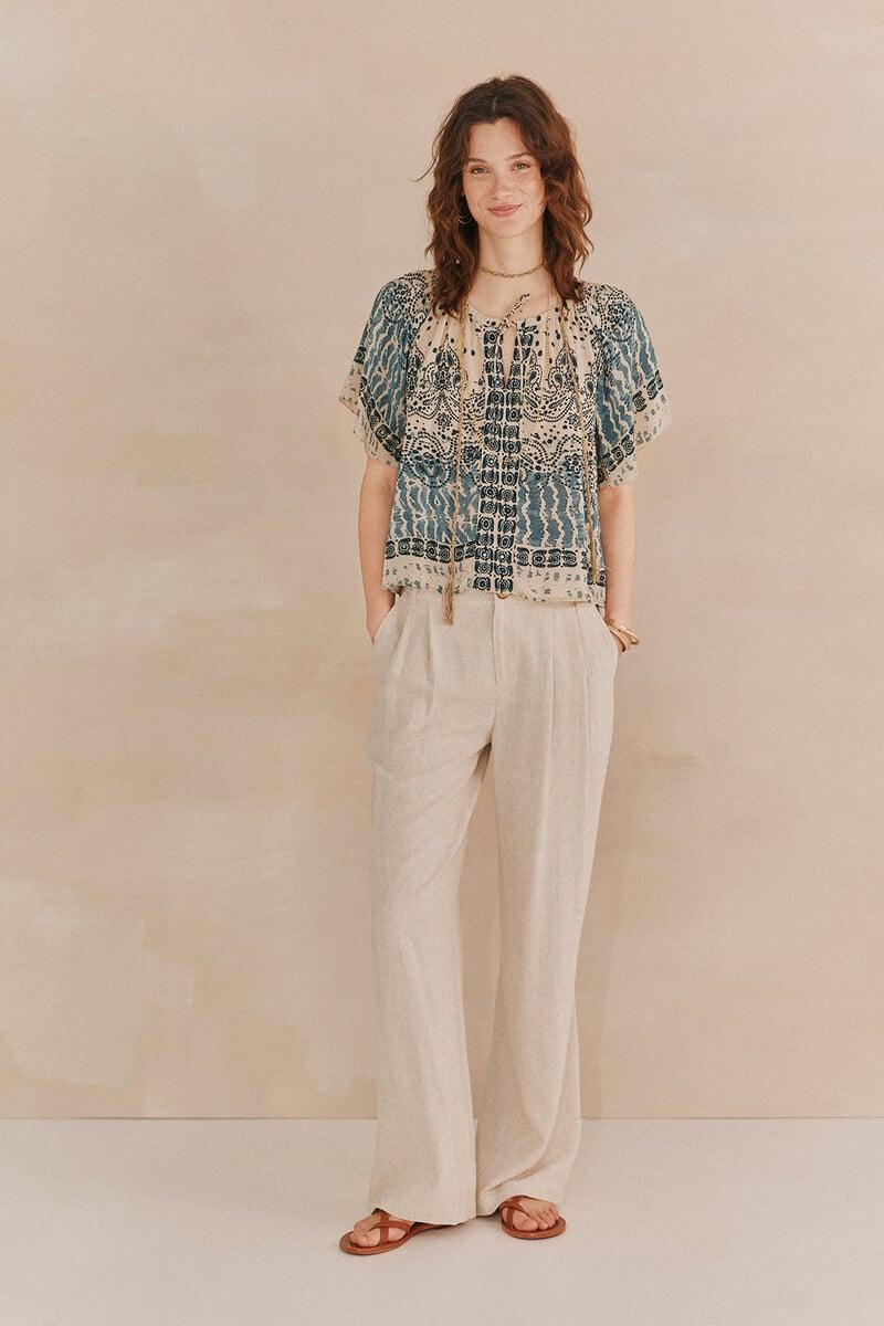 pedro del hierro Casiopea. Top estampado ÚLTIMAS EDICIONES