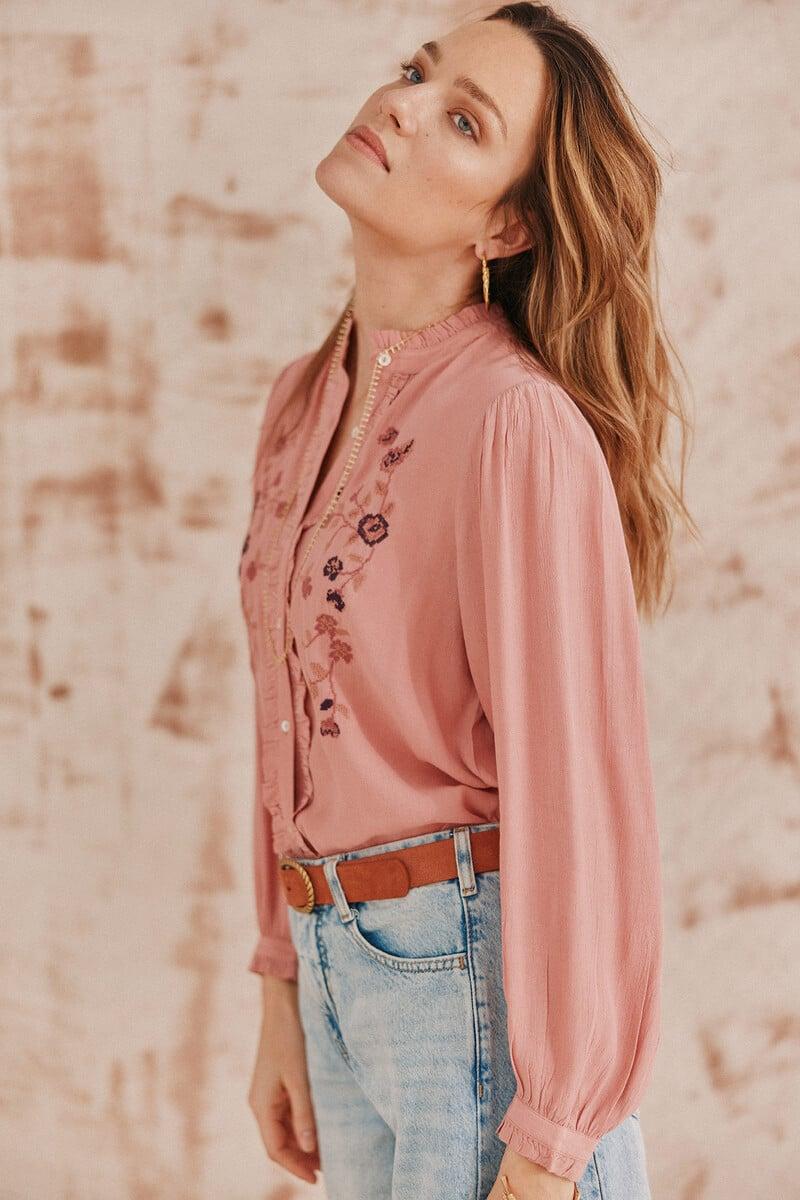pedro del hierro Corina. Blusa bordada Últimos 2 días