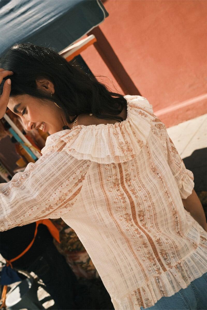 pedro del hierro Astrid. Blusa estampada Último día