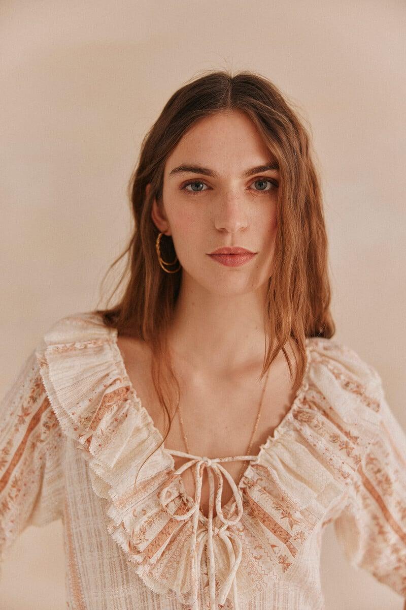 pedro del hierro Astrid. Blusa estampada Último día