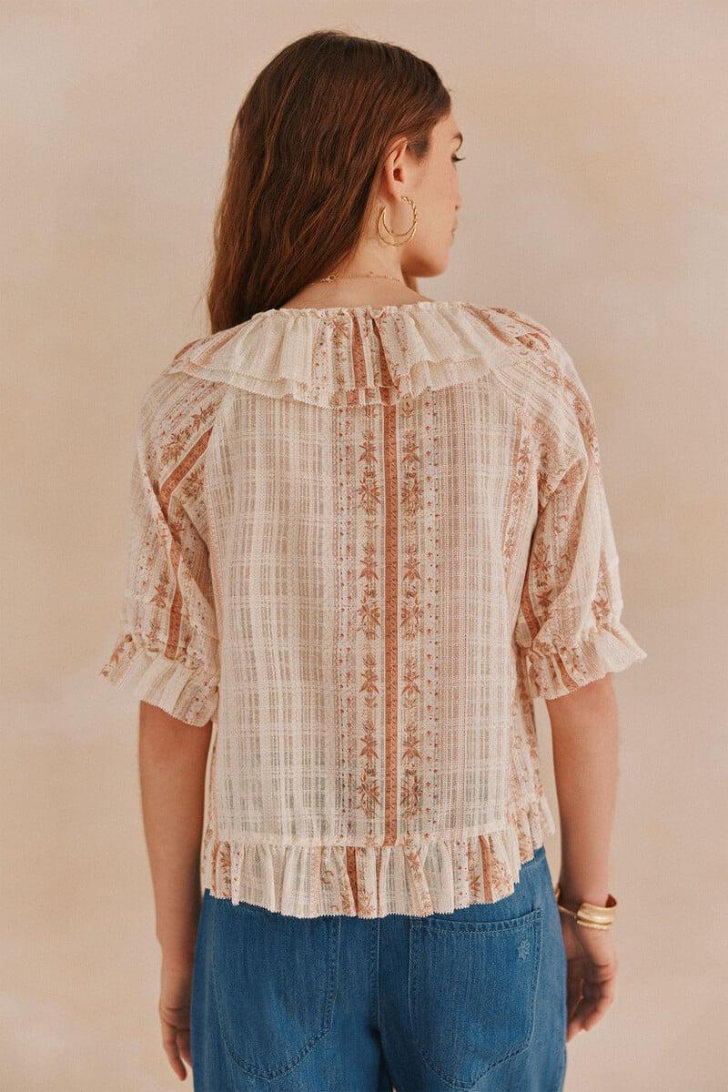 pedro del hierro Astrid. Blusa estampada Último día