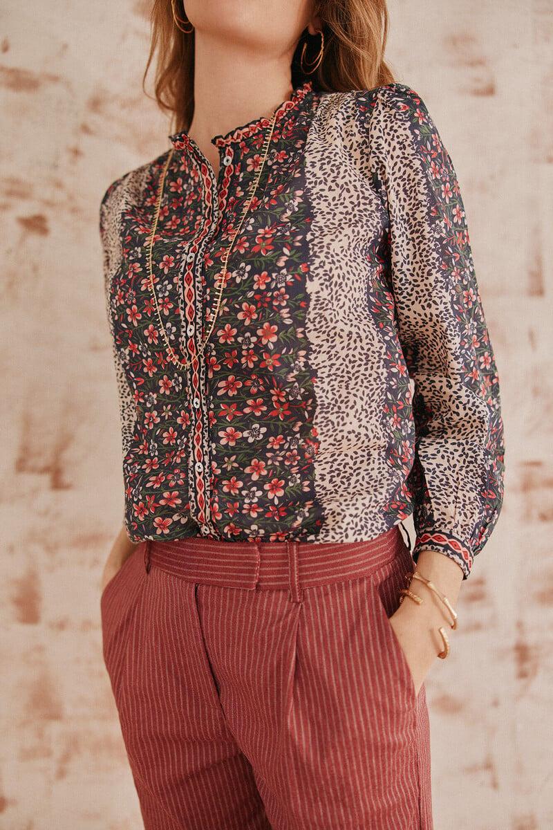pedro del hierro Creta. Blusa estampada Oferta especial de fábrica