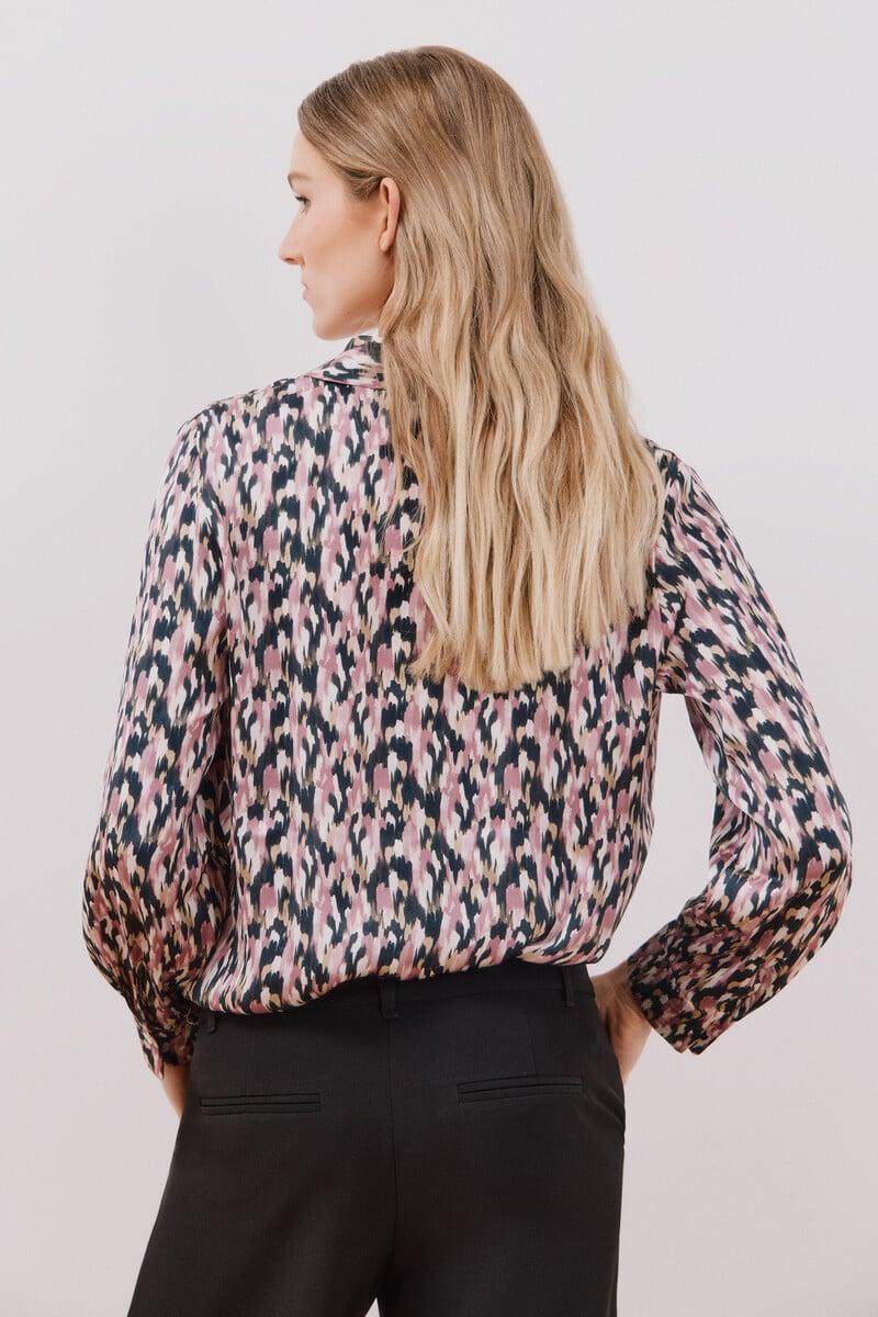 pedro del hierro Blusa satinada manga larga Superdescuento