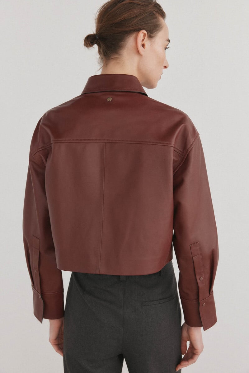 pedro del hierro Camisa piel crop Grandes descuentos