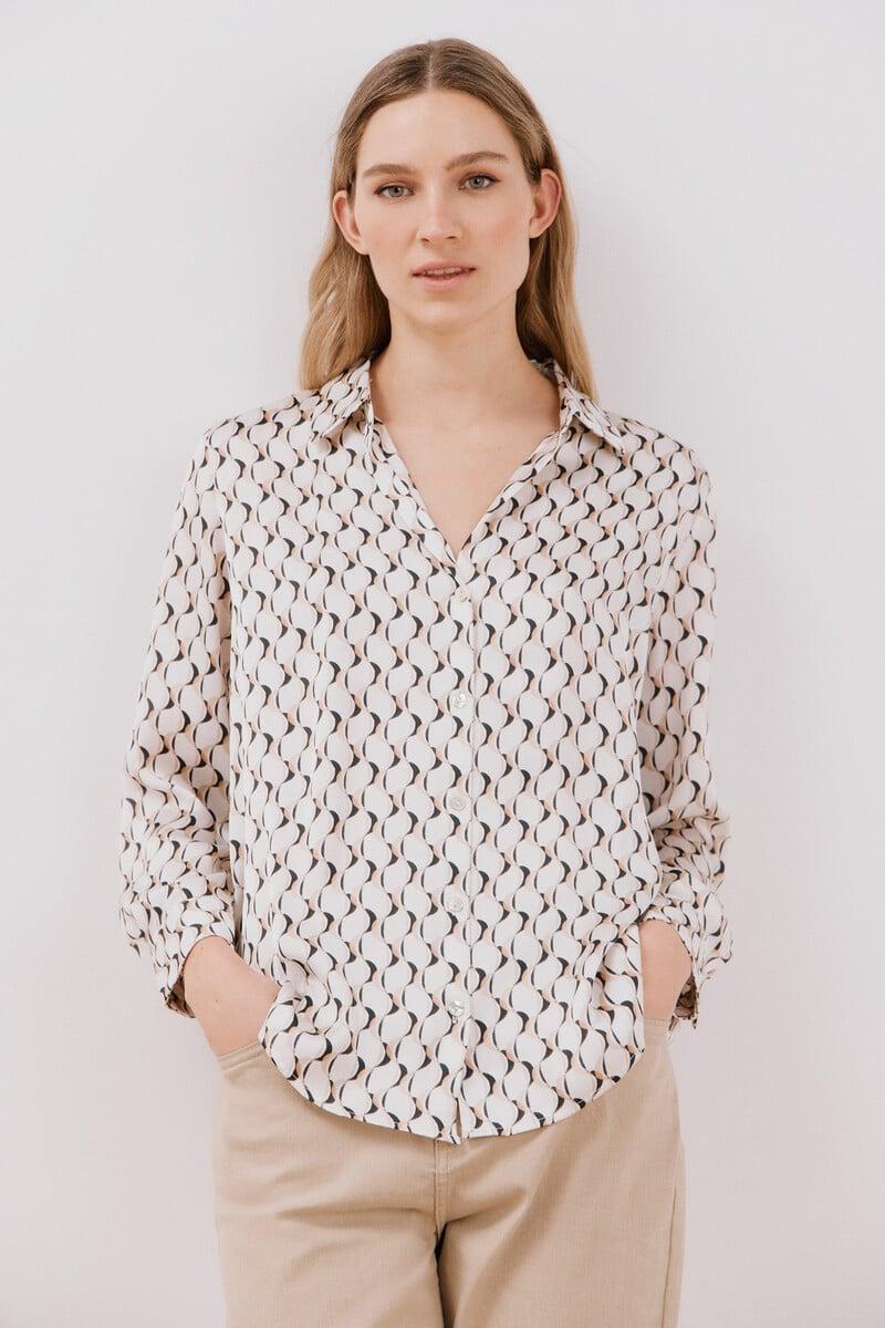 pedro del hierro Blusa satinada manga larga Ahorra y exporta